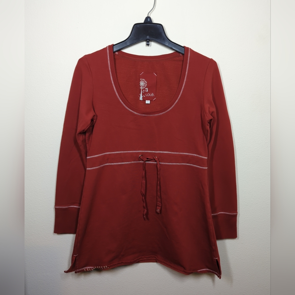Lole Womens Long Sleeve Sweater Dress Size M Red